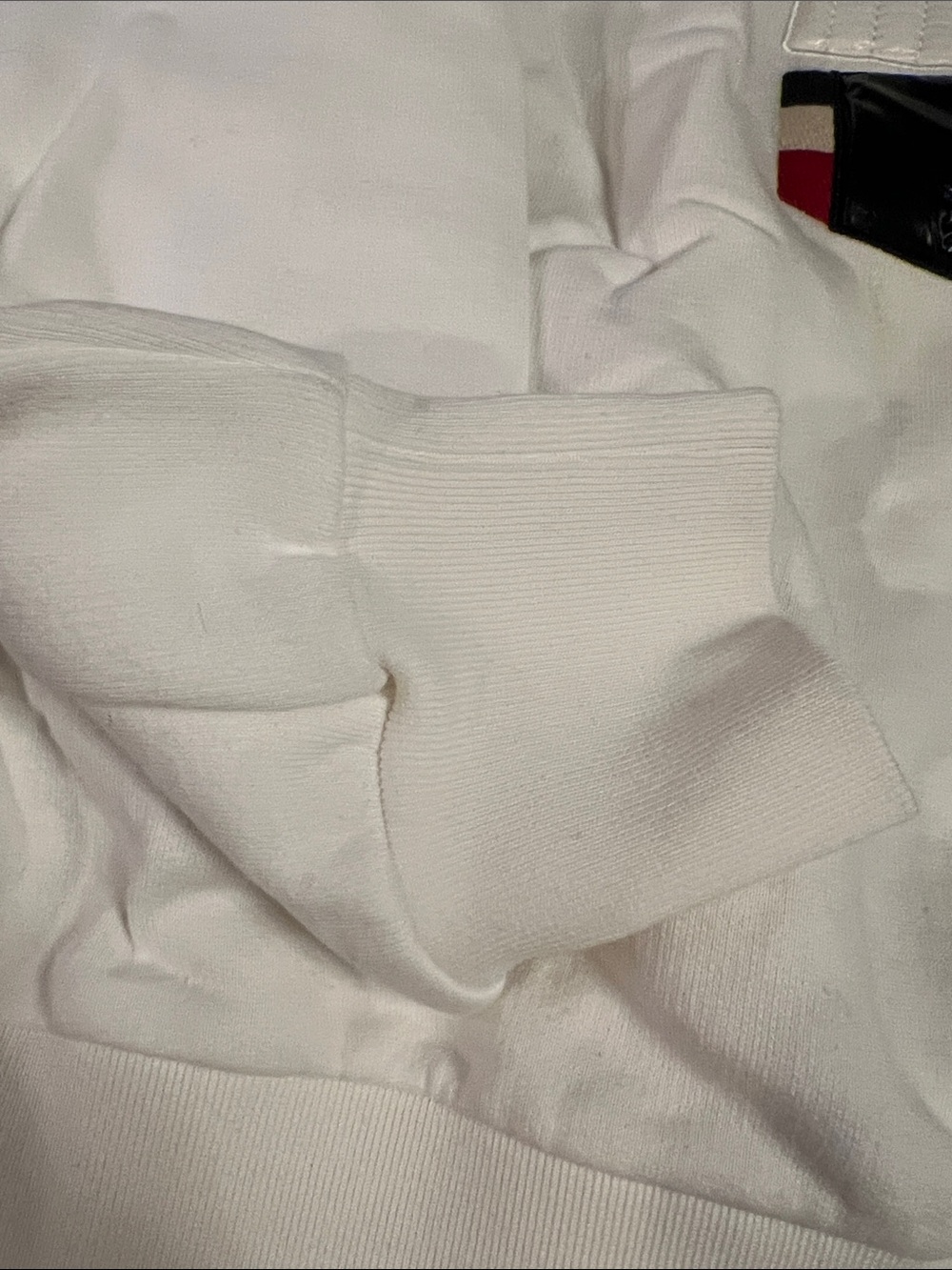 Moncler White Embroidered Crewneck with Tricolor and Black Accents - Picture 4 of 5